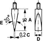 Measuring point half-round -DPTHR