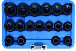 Impact Socket Set, Hexagon, extra flat 12.5 mm (1/2) Drive 8 - 24 mm 17 pcs