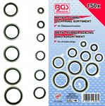 Seal Ring Assortment Metal with Rubber sealing Bead 150 pcs