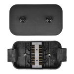 Cable connection box plastic 8x4-pin connections across