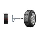 Tyre holder set 2 pieces wall mount