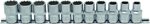 11-piece Socket Set, 1/2, 12-pt., 10 - 21 mm