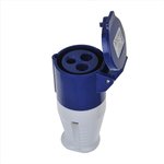 CEE contra plug 16A demountable housing blue/white