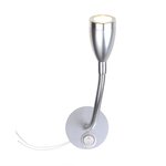 Surface-mounted spotlight 1-led with flexible gooseneck 12V 120lm dia 65x110-260mm