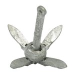 Folding anchor 0,7 kg, galvanized, egg-shaped head