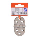 Hinge, 80x30mm, A2 RVS AISI 316, 6 hole