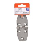 Hinge, 100x40mm, A2 RVS AISI 316, 6 hole