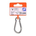 60x6mm snap hook, A4 stainless steel AISI 316, 670 daN