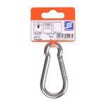 Carabiner 80x8mm, A4 stainless steel AISI 316, 870 daN