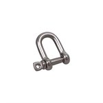 D-shackle 5mm, A4 RVS AISI 316, 1.300 daN