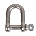 D-shackle 10mm, A4 RVS AISI 316, 4.000 daN