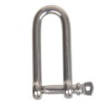 D-shackle 8mm, A4 RVS AISI 316, 3.200 daN