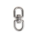 Swivel lock 6mm, A4 stainless steel AISI 316, eye/eye, 1,350 daN
