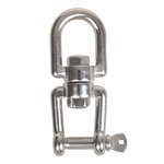 Swivel lock 8mm, A4 stainless steel AISI 316, eye/fork, 2,500 daN