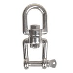 Swivel shackle 8mm, RVS AISI 316, eye - fork, 2.500 daN