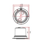 Rotating light 36LED 10-30V