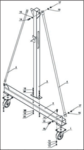 Mobile gantry crane 1 ton