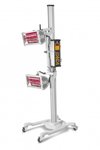Infrared paint dryer with 2 lamps