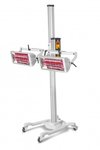 Infrared paint dryer with 2 lamps