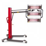 Infrared paint dryer with 3 lamps