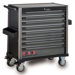 Black 8-drawer Jumbo Trolley with 610pcs tools (EVA)