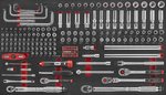 Black 8-drawer Jumbo Trolley with 610pcs tools (EVA)
