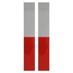 Reflective tape 5x30cm red/white set of 2 pieces