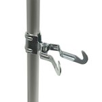 Clamp clothes hook for tent pole