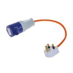 Adapter cable 40cm from UK plug to CEE
