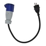 Adapter cable 40cm from Schuko plug to CEE