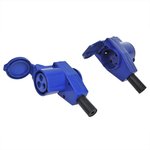 Adapter cable 40cm from Schuko plug to angled CEE counter plug + Schuko socket
