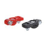 Battery terminal clamp set (+) and (-) with plastic protection red/black