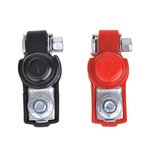 Battery terminal clamp set (+) and (-) with plastic protection red/black