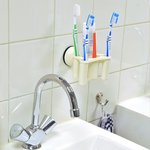 Tooth brush holder with suction cup white 2kgs