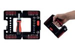 Bit / Socket Set with Ratchet Spinner Handle for Bits, reversible 38 pcs.