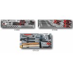 Sturdy steel 3-piece tool box 76-piece