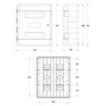 Toolbox 75,0L / 27,0x61,6x73,5cm with 2 shelves + cylinder lock