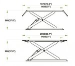 3 ton lifting table with 960 mm lifting height