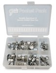 Stainless steel hose clamps in sturdy ABS case 54-piece