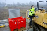 Red diesel tank pe 440 liter, 40l pump 12v, hose + gun