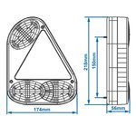 Rear lamp 5 function 218x174mm left