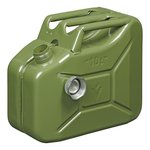 Jerrycan 10L metal green with magnetic screw cap UN- TuV/GS-approved