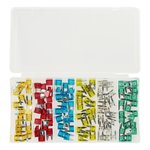 Mini plug-in fuses assorted 120 pieces in plastic box