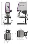 Precision table drill - vario - diameter 15mm