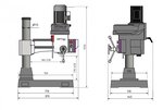 Radial drilling machine diameter 28mm - Mk3 - 370mm