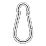 Carabiner metal 8x80mm x10 pieces