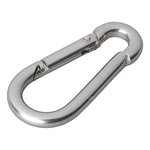 Carabine hook stainless steel 6x60mm x4 pieces