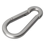 Carabine hook stainless steel 8x80mm x4 pieces