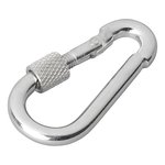 Metal snap hook 6x60mm with screw lock x10 pieces