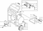 Mobile construction compressor hos 10 bar, 20 liters